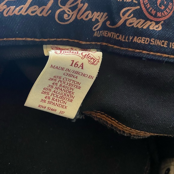 🌺Faded Glory Jeans size 16 - Picture 2 of 2